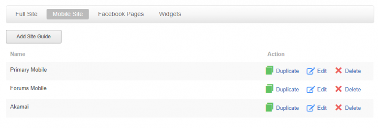 Mobile Site Guides – ONEsite Developers